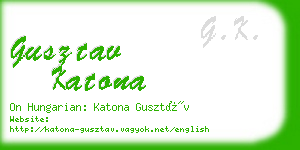 gusztav katona business card